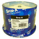 50 Spin-X 16X DVD-R 4,7 GB Biała piasta atramentowa Drukowalne pudełko na ciasto