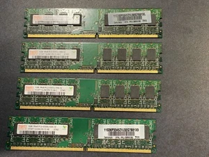 Hynix 4 x 1GB 1Rx8 PC2-5300U RAM HYMP112U64CP8-Y5 AB-C TESTED FAST SHIP OUT | - Picture 1 of 2