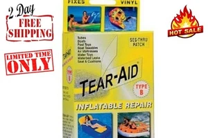 Tear Aid Kit Boat Tube Pool Toy Water Bed Repair Rip Air Mattress Fix Patch Tape - Picture 1 of 7