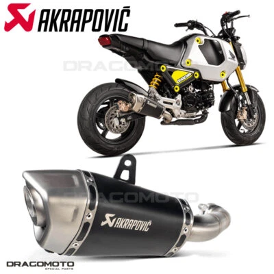 Escape HONDA MSX 125 / GROM 2021-2023 AKRAPOVIC Titanio Negro RC S-H125SO4-... Foto 1 de 4
