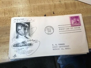 First day of issue, 1948 Honoring Famous Americans, Will Rogers, Scott # 975 - Picture 1 of 2