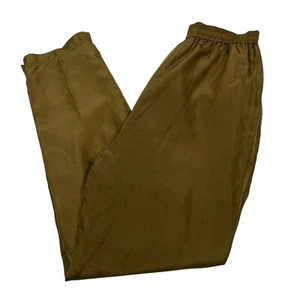 EVR Silk Jogger Pants Womens M Olive Green Pull On Elastic Waist High Rise - Picture 1 of 9