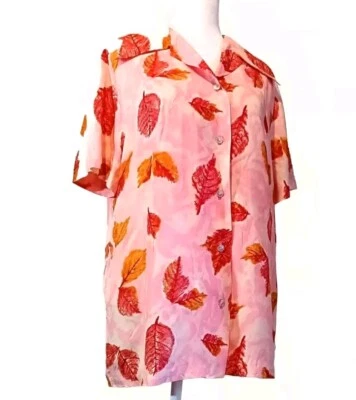 Blusa Vintage Anos 60 Boho Rosa e Creme Ajuste Solto Tie Die Look Rosa e Creme M - Imagem 1 de 4