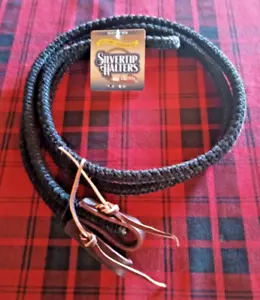 WEAVER SILVERTIP Horsemen's Black Braided Roper REIN, 1/2" X 8' NWT 35-5325-S1 - Picture 1 of 3