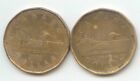 Canada 2007 2009 Canadian One Dollar Loonie $1 Exact Set - 2 Coins