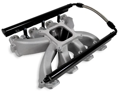 Colector de admisión de tiro medio plano único EFI GM LS3 L92 puerto rectangular con riel de combustible Foto 1 de 4