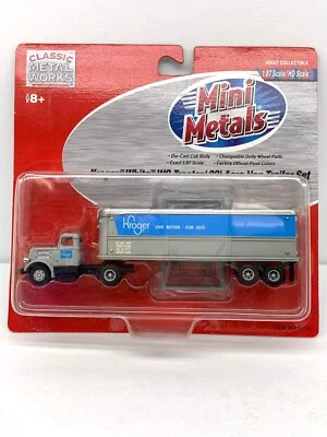CMW Mini Metals 1:87 HO 31143 Kroger White WC Tractor/ 32' Aero Van Trailer Set - Image 1 of 4