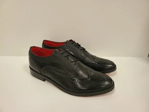 Base London Mens Black Leather Shine Brogues Formal Shoes New RRP £85 UK 7 UK 9 - Picture 1 of 4