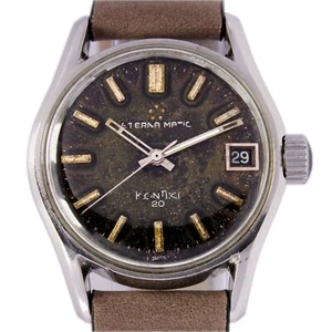 Vintage Eternamatic Kontiki 20 Tropical Brown Dial Men Collectors Watch - Picture 1 of 22