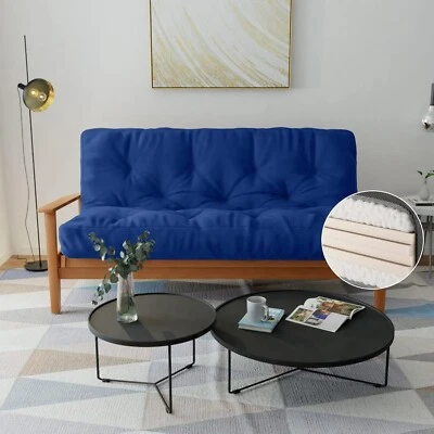 Loosh Home | 8" Full Size Futon Sofa Bed Memory Foam Mattress - USA Made, Royal - Image 1 of 3