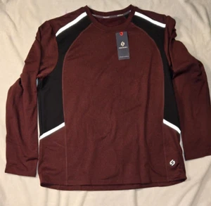 Hodo Burgundy & Black Long Sleeve Pullover Shirt - Picture 1 of 4