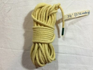 10.3M (34') 4.75 MM Macrame Rope Natural Cotton Braided Cord Artisans String - Picture 1 of 3