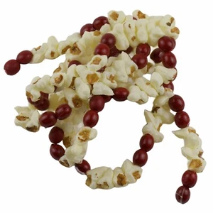 Faux realistische Popcorn Preiselbeere Weihnachtsbaum Girlande 6 Fuß Napco GEBRAUCHT - Bild 1 von 1