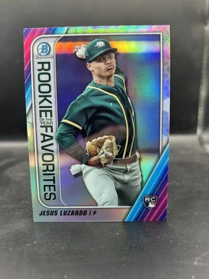 2020 Bowman #ROYF-JL Jesus Luzardo Chrome Rookie of the Year Favorites - Image 1 of 2