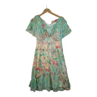 Sundance Elysian Silk Floral Boho Fairy Core Midi Dress size 2 Petite Multicolor - Image 1 of 4