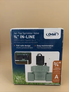 Orbit 57460 Heavy Duty 3/4" Jar-Top In-Line Sprinkler Valve - Picture 1 of 2