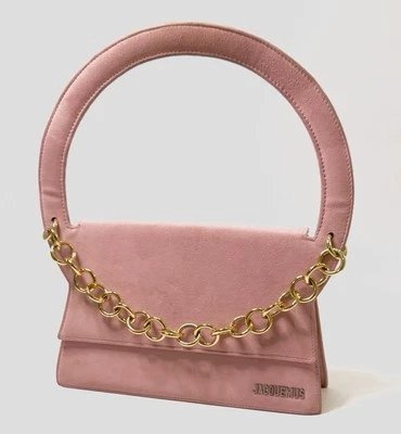 Bolso Jacquemus Le sac Redondo Gamuza Cuero Rosa Milenario París Semana de la Moda 2017 Foto 1 de 4