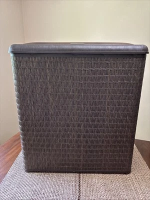 Vintage MCM Counselor Brown Wicker Clothes Laundry Hamper - Image 1 of 4