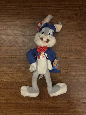 Peluche Looney Tunes Bugs Bunny Nanco Tío Sam 13" Nuevo con etiquetas B6 Foto 1 de 4