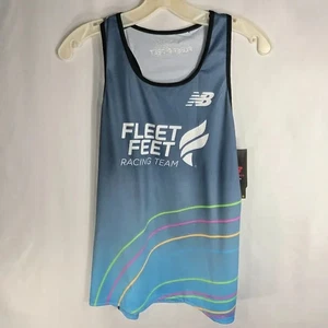 NB New Balance Neu mit Etikett Fleet Feet Racing Team blau Racerback Tanktop Größe Large - Bild 1 von 13