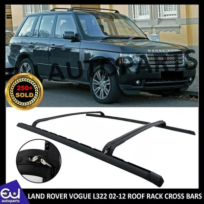 E.U. AUTOPARTS LTD PARA RANGE ROVER VOGUE L322 02-12 RIELES DE TECHO NEGROS BARRAS TRANSVERSALES ESTILO OEM