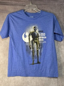 Star Wars Rogue K-2SO Enforcer Droid Graphic Blue R2D2 T-Shirt Boys M NWOT - Picture 1 of 4