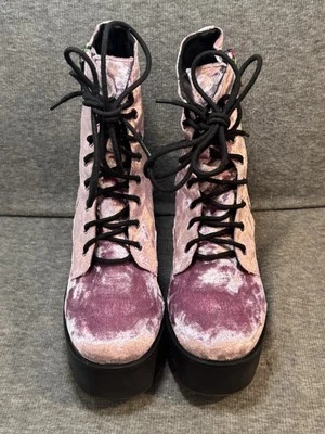 Botas de matar muñecas de terciopelo aplastado lavanda - para mujer talla 10 Foto 1 de 4