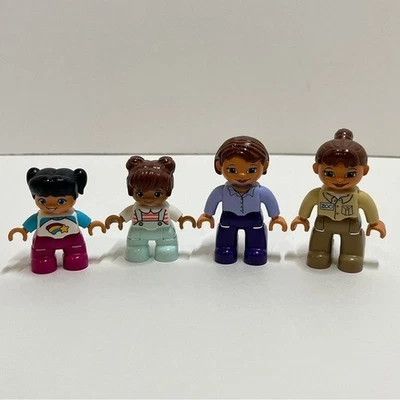 LEGO Duplo People Figures Little Girl Woman Women Lot Village Zoo Keeper Purple - Image 1 of 4