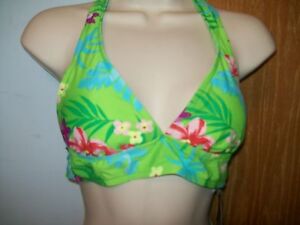 Catalina Small 4 6 Swimsuit Bathing suit  separate top s swim bikini top green