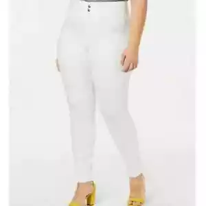 HUE Classic Stretch Denim Leggings Size XXX-Large, White - Picture 1 of 6