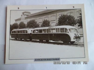CARTE FICHE TRAIN AUTOCAR SUR RAILS FLOIRAT - Picture 1 of 1