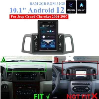 10.1''Android 12 Car Stereo Radio GPS  For Jeep Grand Cherokee 2004-2007 Carplay - image 1 of 4