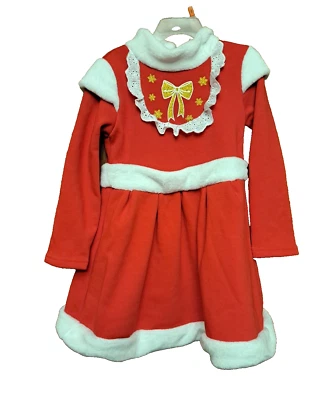 Vestido con lazo de copo de nieve rojo para niñas talla 110 nuevo San Valentín/Navidad Foto 1 de 4