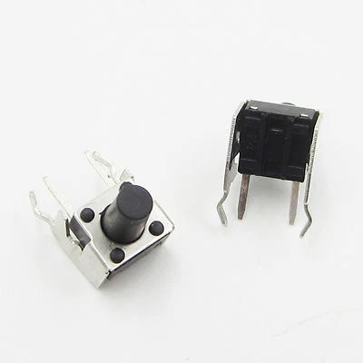 100Pcs 6x6x9mm Right Angle 2 Pin Momentary Tactile Tact Push Button Switch - Image 1 of 4