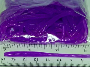 75 Florescent Purple 3"TAPPERED TROUT/FINESS WORM Soft Plastic Fishing Lure Bait - Picture 1 of 1
