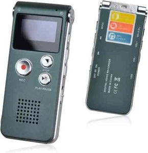 Registratore vocale digitale portatile 8 GB audio LCD registratore dittafono MP3 - Foto 1 di 7