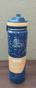 Takeya 22oz Stainless Steel 2 Color Confetti Insulated Water Bottle Navy - Picture 1 of 2