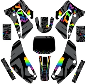 Gray Black Rainbow decals for YAMAHA TTR125 TTR 125 2000-2007 Graphics - Picture 1 of 1