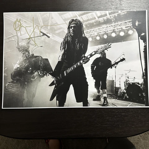 AL JOURGENSEN OF MINISTRY SIGNED 12X18 LIVE BLACK & WHITE PHOTO!!! Cover