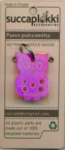 Succaplokki Nadelmaß "Eule" für Stricknadeln - 2-3,5 mm - mit Schlüsselring - Bild 1 von 1