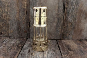Welsh Miners Lamp - Vintage Brass (Medium) Brass oil lamp Handmade item, - Picture 1 of 7