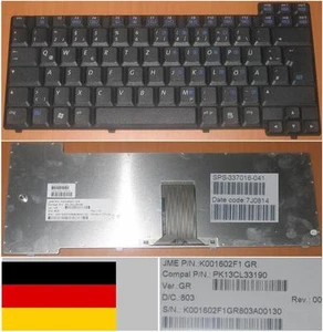 Keyboard Qwertz German HP X1000 NX7000 ZT3000 PK13CL33190, K001602F1 Black - Picture 1 of 1
