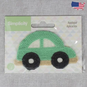 Cute Knit Car-Baby Safe Simplicity Sew On Patches Applique Soft Feel - Picture 1 of 1