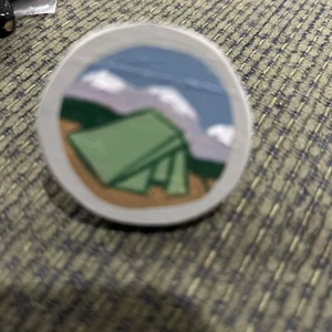 Pañuelo con insignia de mérito de camping Boy Scout N/C DIAPOSITIVA Helen Clegg firmado numerado - Imagen 1 de 2