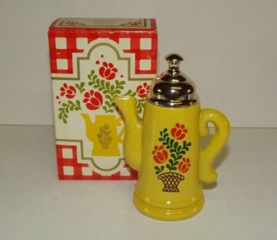 Vtg Avon Koffee Klatch Coffee Pot Decanter Field Flowers Foaming Bath Oil NOS - Image 1 of 4