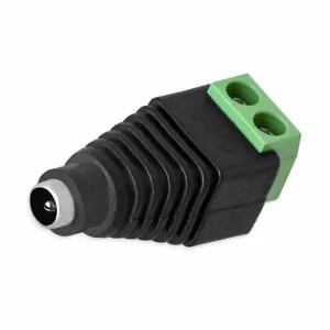 Conector de CC conector hueco 2,1x5,5 mm bloque de terminal adaptador de 2 pines conector atornillado - Imagen 1 de 10