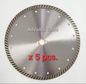 5PK 9" Turbo Diamond Saw Blade for Brick Block Concrete Masonry Pavers Stone - Picture 1 of 4
