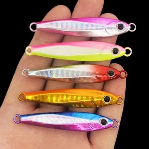5PCS Saltwater Slow Fall Jig Fishing Lures Sinking Lead Metal Flat Jigging Bait - Picture 1 of 15