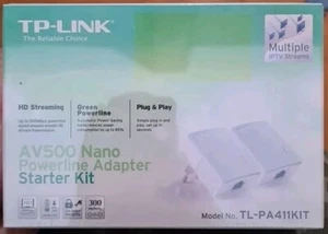 TP-Link PA411KIT - 2 stück 500 Mbit/s Powerline Adapter mit LAN, AV500 NANO - Bild 1 von 4