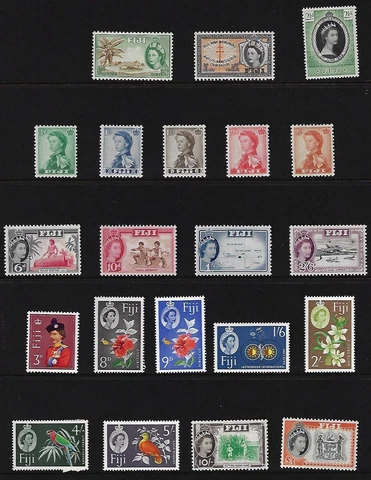 GILBERT & ELLICE ISLANDS 1954 64 COLLECTION OF 41 QUEEN ELIZABETH ISSUES TO £1 Cover